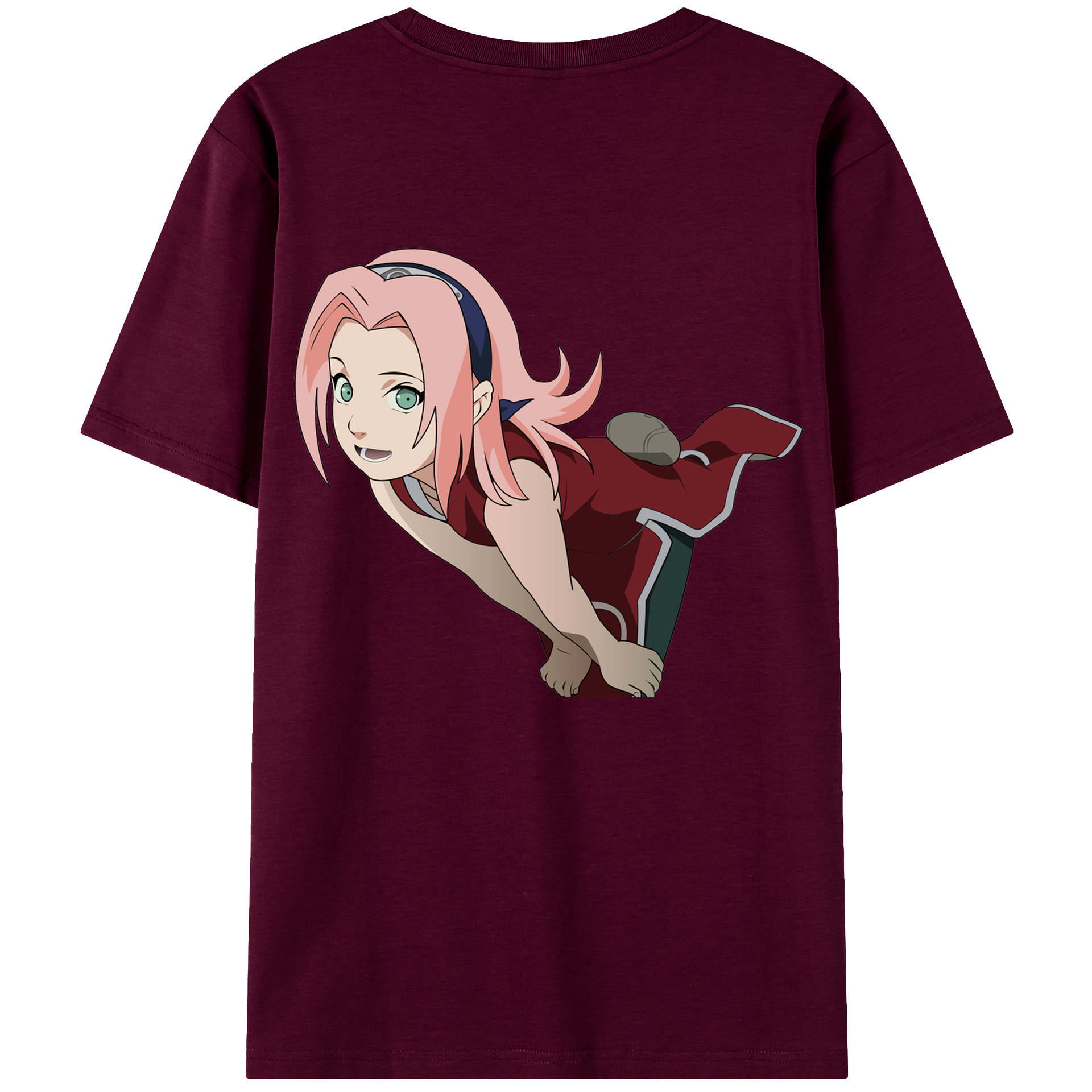 （画像用） NARUTO -ナルト- 春野サクラ Haruno Sakura レディース半袖Tシャツ(バックプリント)